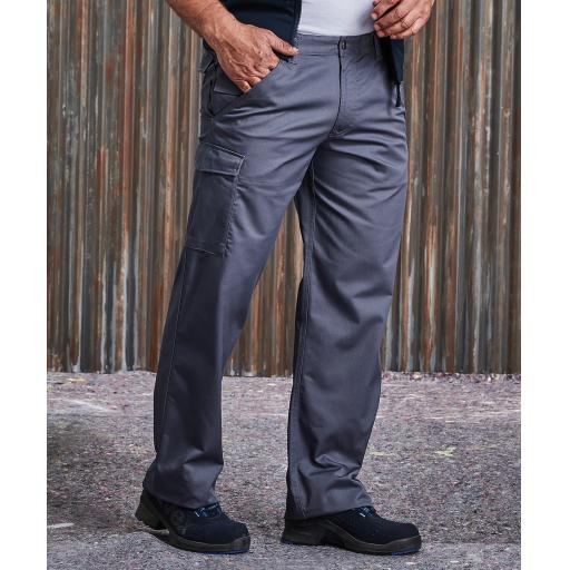 POLYCOTTON TWILL TROUSERS